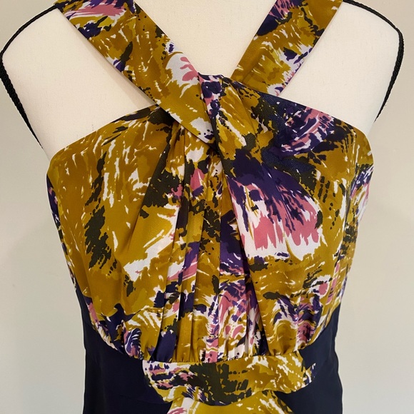 NWT Purple/Gold/Pink Halter Dress. Originally 98. Size 10 - Picture 6 of 7